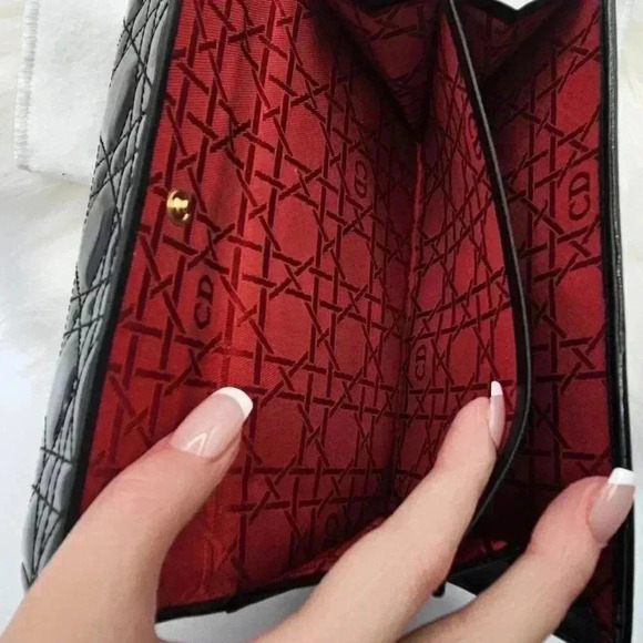 Dior Black Quilted Patent Leather Porte  Monnaie - Picture 11 of 17